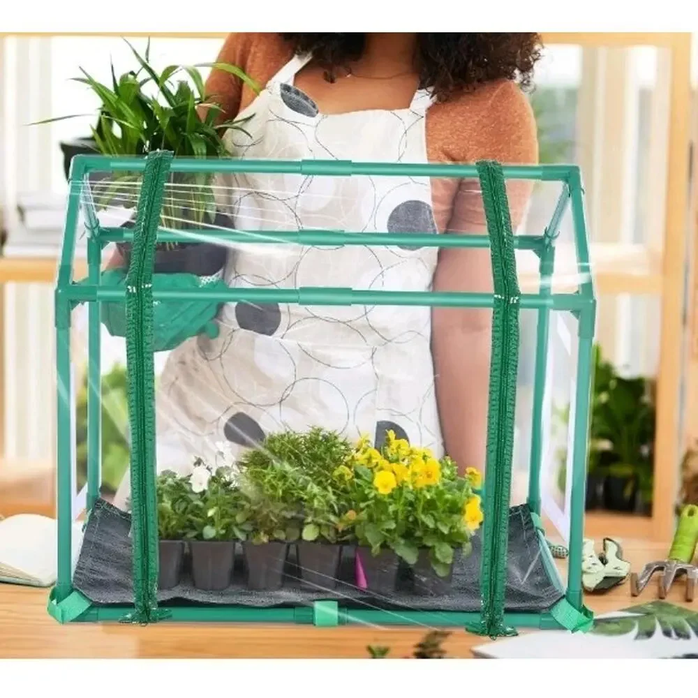 Mini Greenhouse with Potting Mat for Indoor Plant, Portable Greenhouse